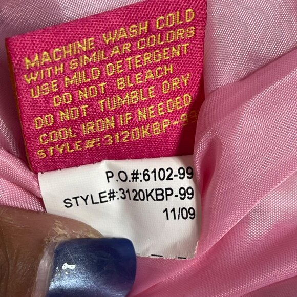 Plaid Dollhouse Girls Trench Coat Size 6 With Pink Buttons & Belt Cotton Blend B - Picture 7 of 8